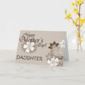DAUGHTER-HAPPY MOTHER'S DAY KARTE (Gelbe Blume)
