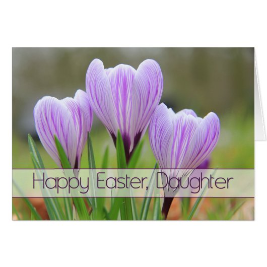 Daughter Happy Oaster Lila Crocuses (Vorderseite (Horizontal))