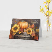 Daughter Happy Thanksgiving Pumpkin Sonnenblumen Karte (Gelbe Blume)