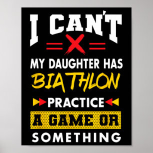 Daughter hat Biathlon praktiziert lustige Eltern S Poster