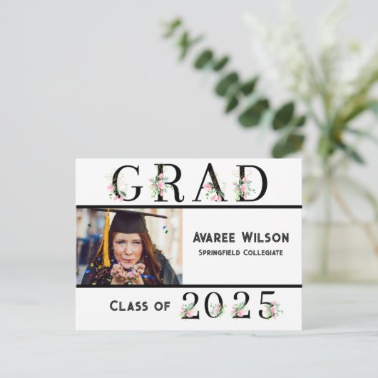 Daughter High School Abschluss Postkarte (Stehend Vorderseite)