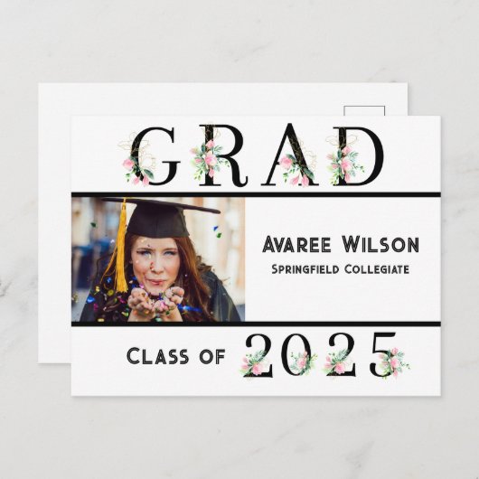 Daughter High School Abschluss Postkarte (Vorne/Hinten)