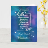 Daughter High School Abschluss Zitat Aquarellfarbe Karte (Gelbe Blume)