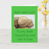 Daughter & Husband Happy St. Patrick's Day Karte (Gelbe Blume)