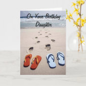 DAUGHTER=IHRE HERZLICHEN WÜNSCHE SIND GESPEICHERT KARTE (Gelbe Blume)