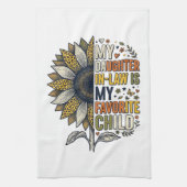 Daughter In Law Favorite Child Sunflower Vintage S Geschirrtuch (Vertikal)