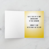 Daughter Kindergarten-Abschluss-Hut auf Sun Karte (Innenseite)