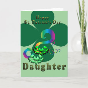 Daughter Kleeblatt Kleeblatt St. Patrick Dankeskarte