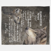 Daughter Lovers | Für meine Tochter Liebe Mama Fleecedecke (Vorderseite (Horizontal))