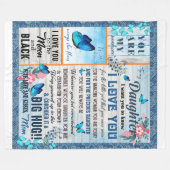 Daughter Lovers | Für meine Tochter Liebe Mama Fleecedecke (Vorderseite (Horizontal))