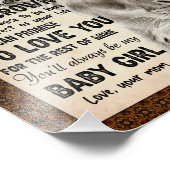 Daughter Lovers | Für meine Tochter Liebe Mama Fotodruck (Ecke)