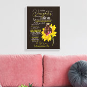 Daughter Lovers | Für meine Tochter Liebe Mama Leinwanddruck (Insitu (Wohnzimmer))