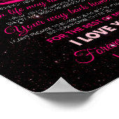 Daughter Lovers | Für meine Tochter Liebe Mama Poster (Ecke)