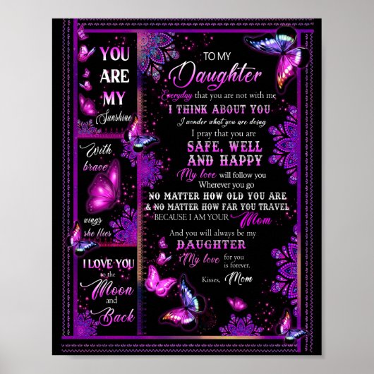 Daughter Lovers | Für meine Tochter Liebe Mama Poster (Vorne)