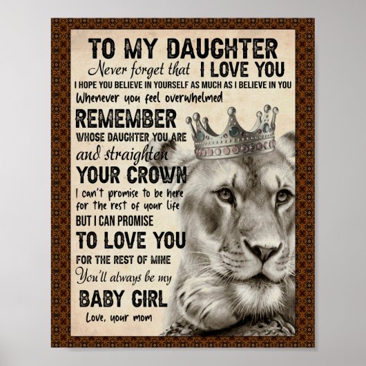 Daughter Lovers | Für meine Tochter Liebe Mama Poster (Vorne)