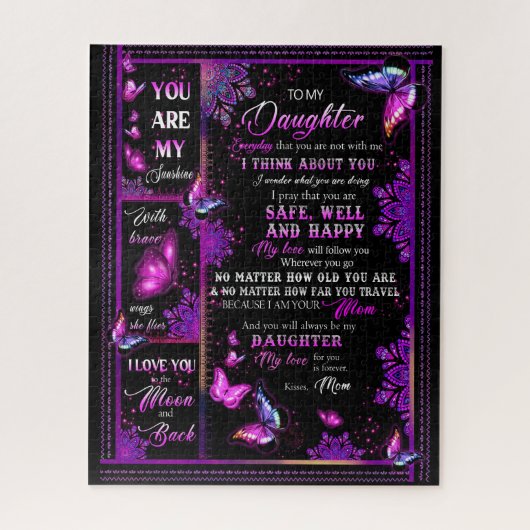 Daughter Lovers | Für meine Tochter Liebe Mama Puzzle (Vertikal)