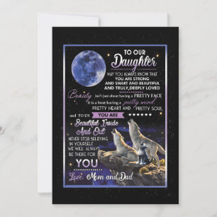 Daughter Lovers Für unsere Tochter Liebe Mama un Feiertagskarte