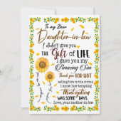 Daughter Lovers | Zu meiner lieben Schwiegertochte Einladung (Vorderseite)
