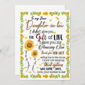 Daughter Lovers | Zu meiner lieben Schwiegertochte Einladung (Vorne/Hinten)