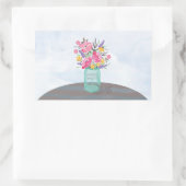 Daughter Mutter's Day Mason Jar Vase Rechteckiger Aufkleber (Tasche)