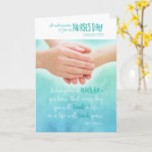 Daughter Nurses Day Tender Holding Hand Karte (Gelbe Blume)
