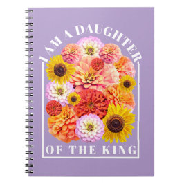 Daughter of The King Bible Verse Flower Notizblock