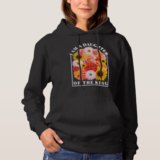 Daughter of The King Identity in Christ Flower Hoodie (Vorderseite)