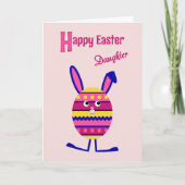 Daughter Ostereier pink Feiertagskarte (Vorderseite)