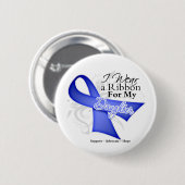 Daughter Periwinkle Ribbon - Magenkrebs Button (Vorne & Hinten)