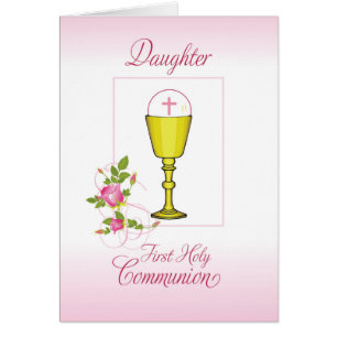 Daughter Pink First Holy Communion, Chalice, Host