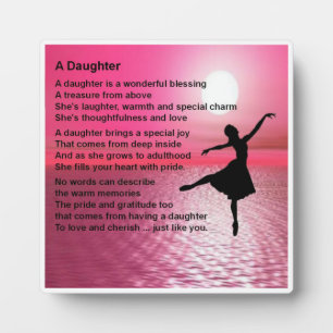 Daughter Poem Plaque - Ballerina Design Fotoplatte