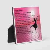 Daughter Poem Plaque - Ballerina Design Fotoplatte (Vorderseite)