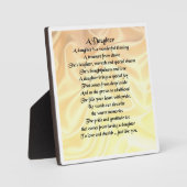 Daughter Poem Plaque - Cream Silk Design Fotoplatte (Vorderseite)