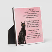 Daughter Poem Plaque - Design der schwarzen Katze Fotoplatte (Vorderseite)
