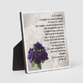 Daughter Poem Plaque - Design Lila Rose Fotoplatte (Vorderseite)
