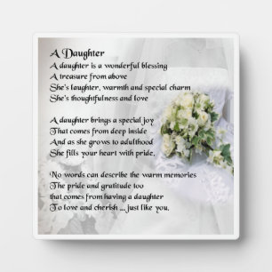 Daughter Poem Plaque - Hochzeitsdesign Fotoplatte