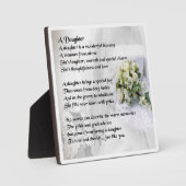 Daughter Poem Plaque - Hochzeitsdesign Fotoplatte (Vorderseite)