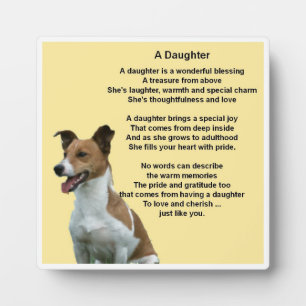 Daughter Poem Plaque - Jack Russell Design Fotoplatte