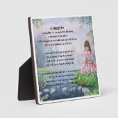 Daughter Poem Plaque - Little Girl Design Fotoplatte (Vorderseite)
