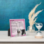 Daughter Poem Plaque - Old English Sheepdog Fotoplatte (InSitu)
