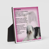 Daughter Poem Plaque - Old English Sheepdog Fotoplatte (Vorderseite)
