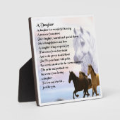 Daughter Poem Plaque - Pferdedesign Fotoplatte (Vorderseite)