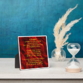 Daughter Poem Plaque - Red Silk Design Fotoplatte (InSitu)