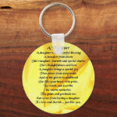 Daughter Poem - Yellow Silk Schlüsselanhänger (Vorderseite)