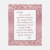 Daughter Proud von dir Fleecedecke (Vorderseite)