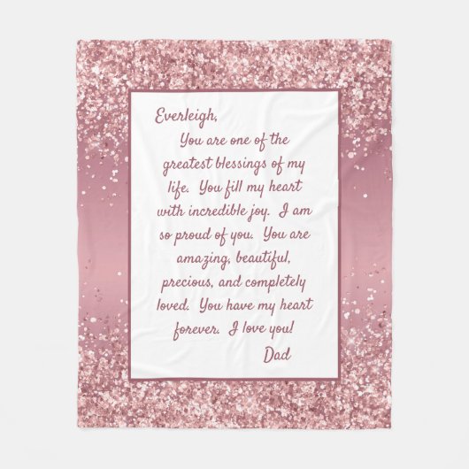 Daughter Proud von dir Fleecedecke (Vorderseite)