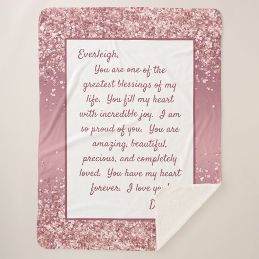 Daughter Proud von dir Sherpadecke (Vorderseite)