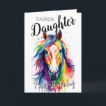Daughter Regenbogenpony Geburtstag Einhorn Karte<br><div class="desc">Von den Künstlerischen Äpfeln entworfen,  limitiert generativekonzent</div>