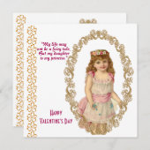 Daughter Rustikale Vintage Valentinskarte (Vorne/Hinten)