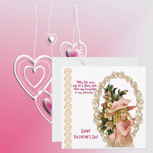 Daughter Rustikale Vintage Valentinskarte